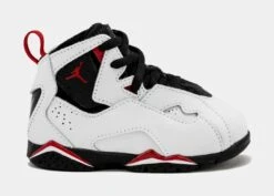 Jordan True Flight Infant Toddler Lifestyle Shoes (White/Red)