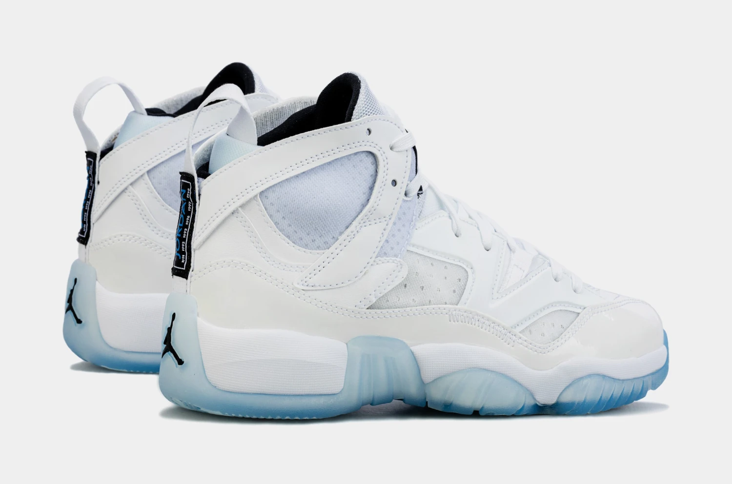 Jordan Jumpman Two Trey Grade School Basketball Shoes (White/Blue) - Image 6