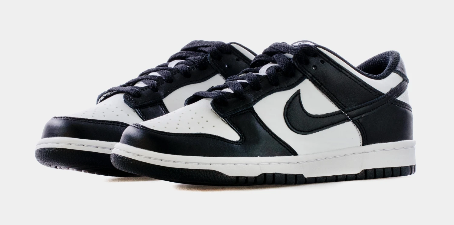Nike Dunk Low Retro Grade School Lifestyle Shoes (White/Black) Free Shipping - Image 4