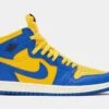 Air Jordan 1 Retro High OG Reverse Laney Preschool Lifestyle Shoes (Yellow/Blue) Free Shipping