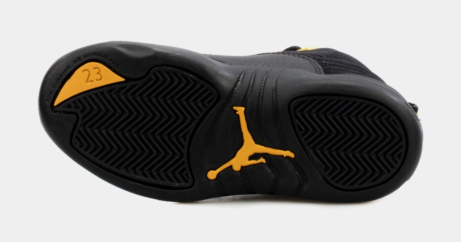 Air Jordan 12 Retro Black Taxi Preschool Lifestyle Shoes (Black) Free Shipping - Image 3