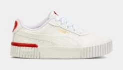 Puma Carina 2.0 Red Thread Preschool LIfestyle Shoes (White/Red)