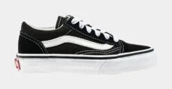 Vans Old Skool Preschool Skate Shoes (Black)