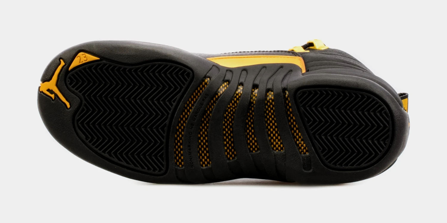Air Jordan 12 Retro Black Taxi Grade School Lifestyle Shoes (Black) Free Shipping - Image 3