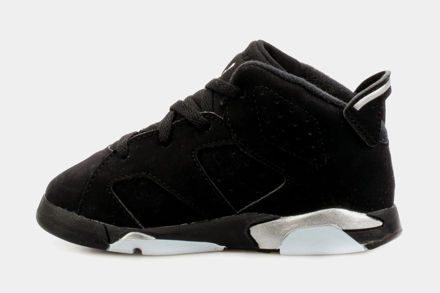 Air Jordan 6 Black Metallic Infant Toddler Lifestyle Shoes (Black) Free Shipping - Image 2