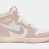 Air Jordan 1 Retro High OG Washed Pink Preschool Lifestyle Shoes (White/Pink)
