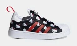 ADIDAS Hello Kitty Superstar 360 Preschool Lifestyle Shoes (Black/Red)