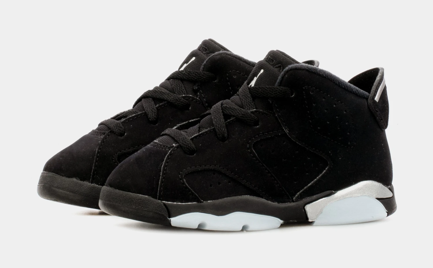Air Jordan 6 Black Metallic Infant Toddler Lifestyle Shoes (Black) Free Shipping - Image 4