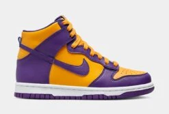 Nike Dunk High Grade School Lifestyle Shoes (Purple/Yellow)