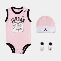Jordan 23 Jersey 3 Piece Set Infant Set (Pink)