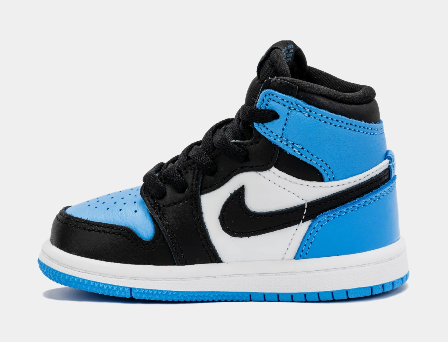 Air Jordan 1 Retro High OG University Blue Infant Toddler Lifestyle Shoes (Black/Blue) - Image 2