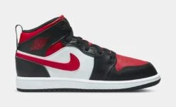 Air Jordan 1 Mid Preschool Lifestyle Shoes (Black/Red)