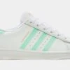 ADIDAS Superstar Grade School Lifestyle Shoe (White/Mint Green)