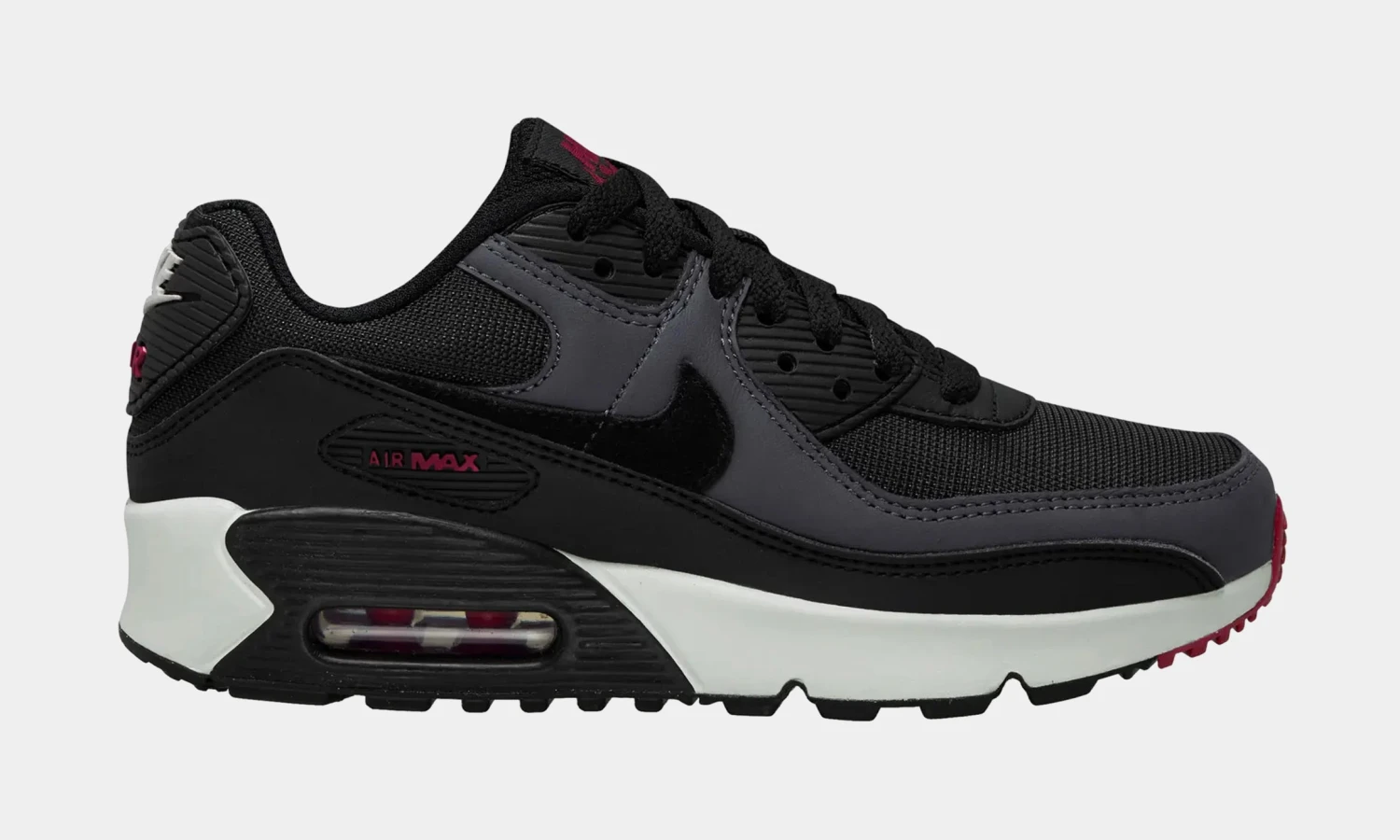 Nike Air Max 90 LTR Grade School Running Shoes (Black/White)