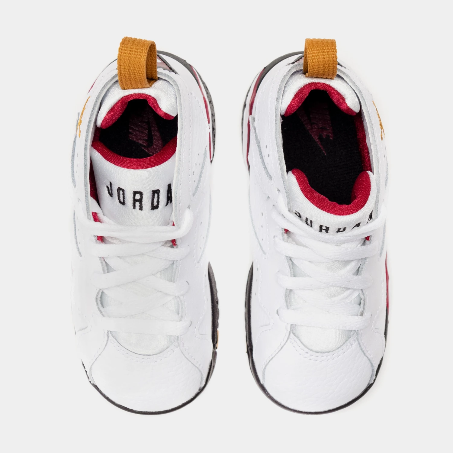 Air Jordan 7 Retro Cardinal Infant Toddler Lifestyle Shoes (White/Red) Free Shipping - Image 5