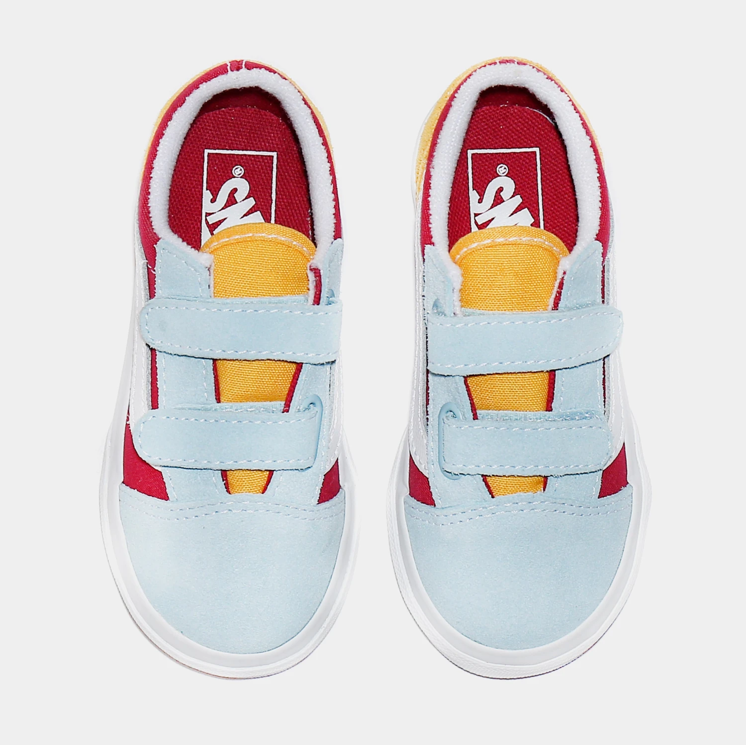 Vans Old Skool Infant Toddler Skate Shoes (Pink/Blue/Yellow) - Image 5