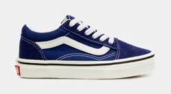 Vans Old Skool Preschool Skate Shoes (Blue/White)