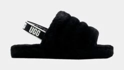 Ugg Fluff Yeah Grade School Slide On Sandal (Black)