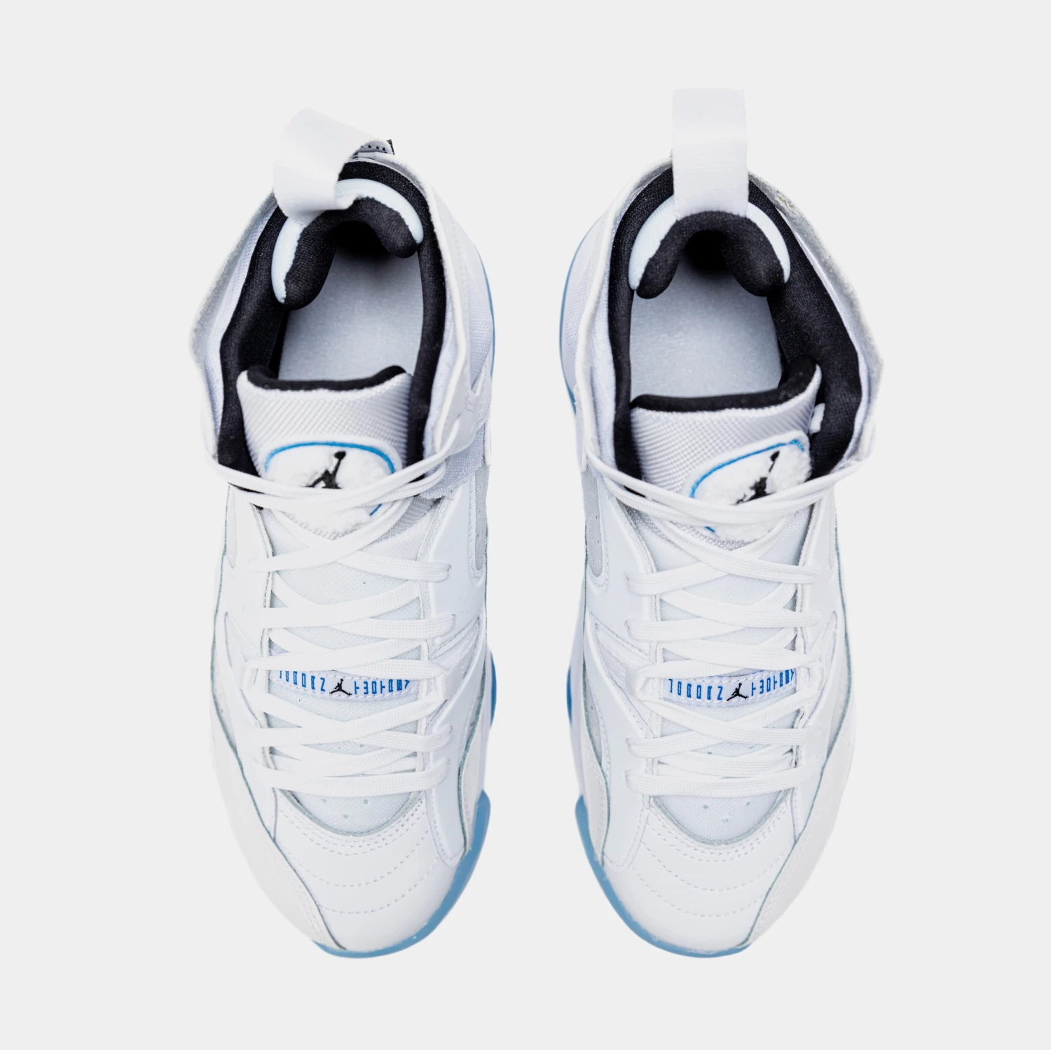 Jordan Jumpman Two Trey Grade School Basketball Shoes (White/Blue) - Image 5