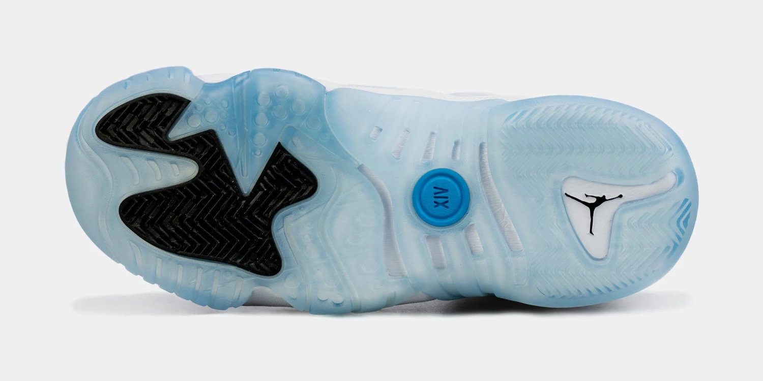 Jordan Jumpman Two Trey Grade School Basketball Shoes (White/Blue) - Image 3