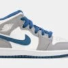 Air Jordan 1 Mid Preschool Lifestyle Shoes (Blue/Grey)