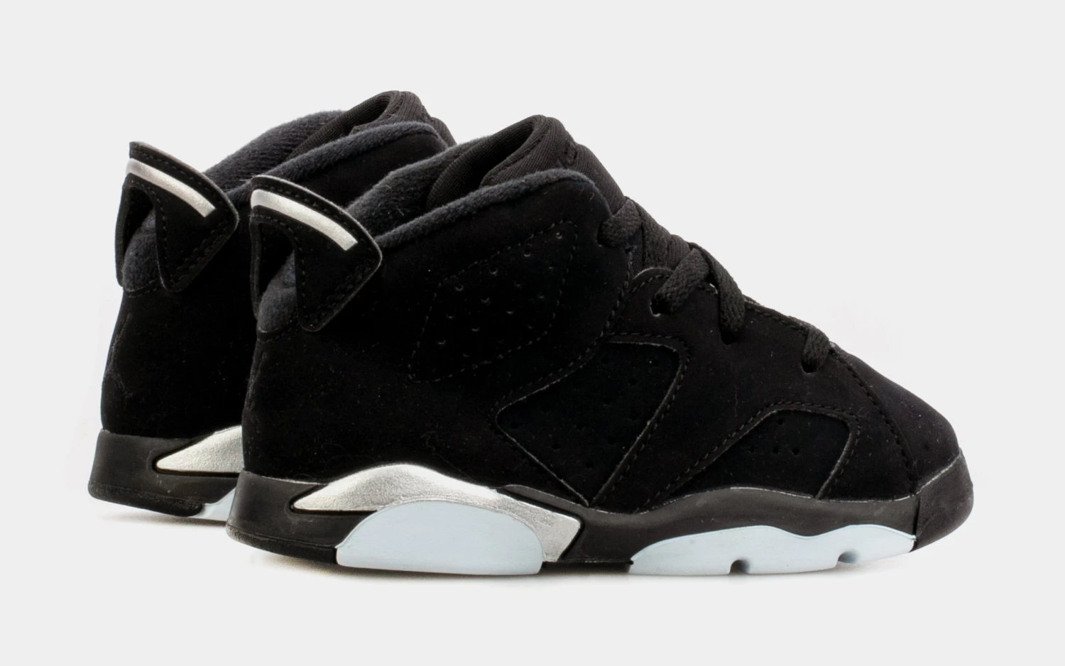 Air Jordan 6 Black Metallic Infant Toddler Lifestyle Shoes (Black) Free Shipping - Image 6