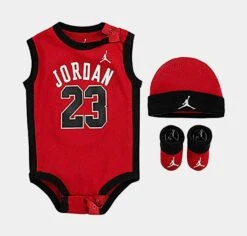 Jordan 23 Jersey 3 Piece Set Infant Set (Red)