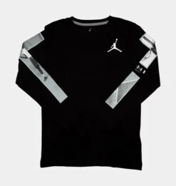 Jordan Legacy Long Sleeve Tee Grade School T-Shirt (Black)