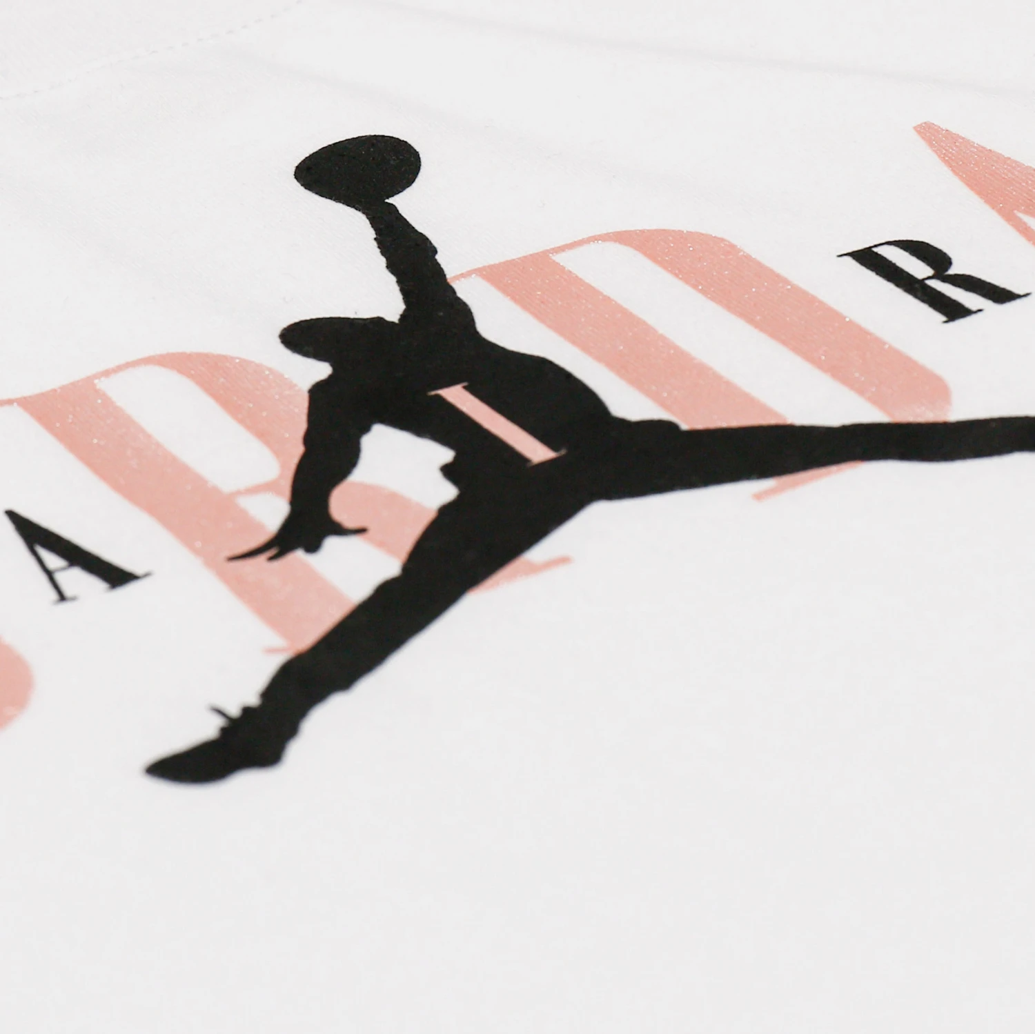 Jordan Colorblock Graphic Tee Grade School Tshirt (White/Pink) - Image 2