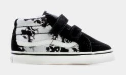 Vans SK8 Mid Reissue V Skull Infant Toddler Lifestyle Shoe (Black/White)
