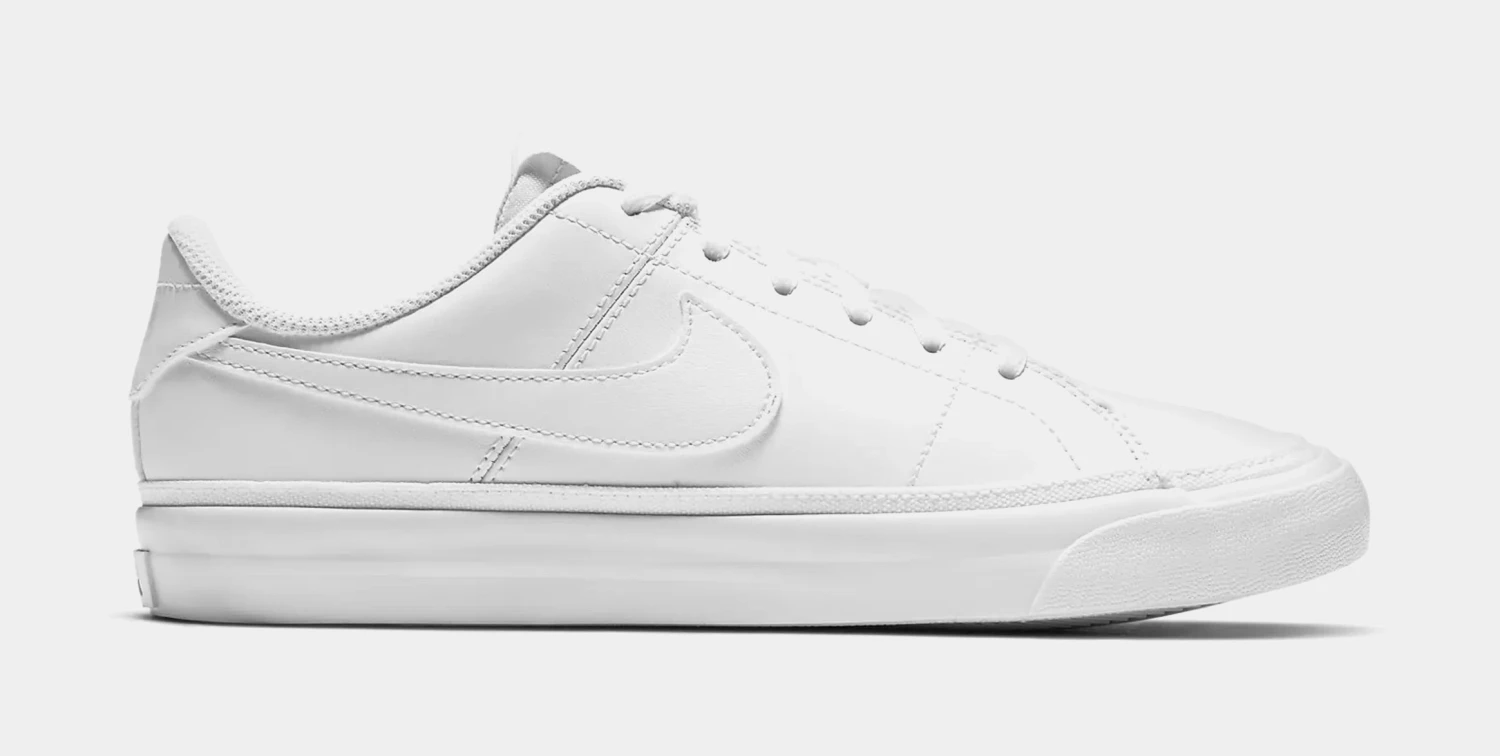 Nike Court Legacy Grade School Basketball Shoes (White)