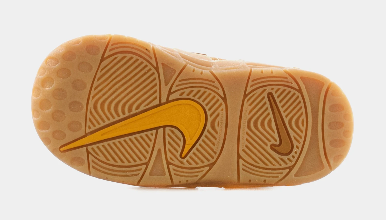 Nike Air More Uptempo Wheat Infant Toddler Basketball Shoes (Wheat/White/Pollen/Gum Light Brown) - Image 3