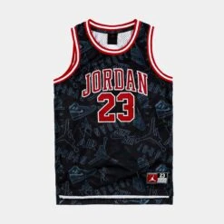 Jordan JDN 23 AOP Grade School Jersey (Black)