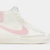 Nike Blazer Mid '77 Grade School Lifestyle Shoes (White/Pink)