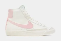 Nike Blazer Mid '77 Grade School Lifestyle Shoes (White/Pink)