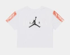 Jordan Colorblock Graphic Tee Grade School Tshirt (White/Pink)