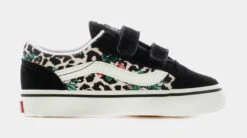 Vans Floral Leopard Infant Toddler Skate Shoes (Black/Multi)