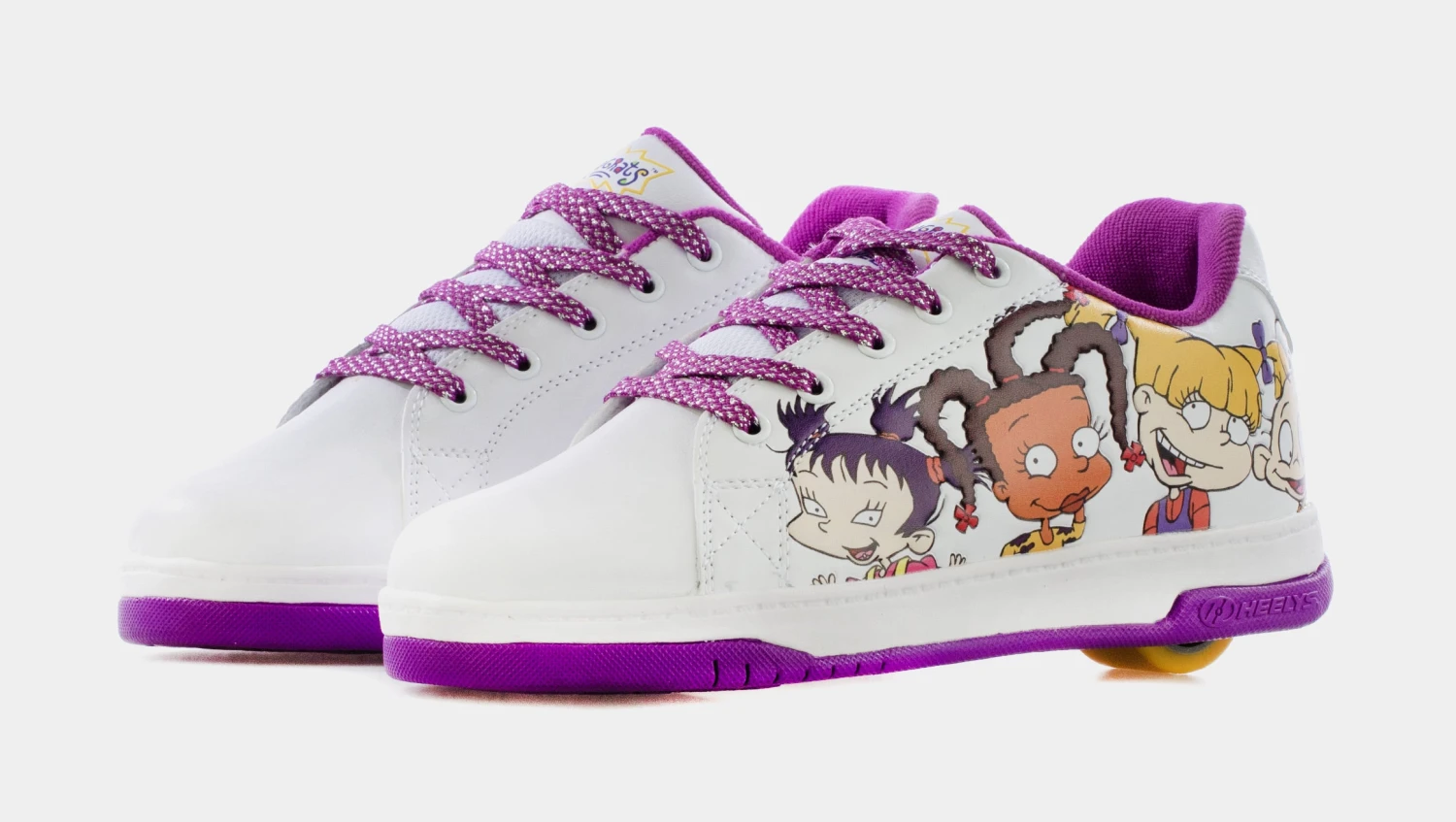 Heelys Rugrats Pro 20 Grade School Lifestyle Shoes (White/Purple) - Image 4