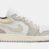 Air Jordan 1 Retro Low SE Craft Tech Grey Grade School Lifestyle Shoes (Grey/Beige)