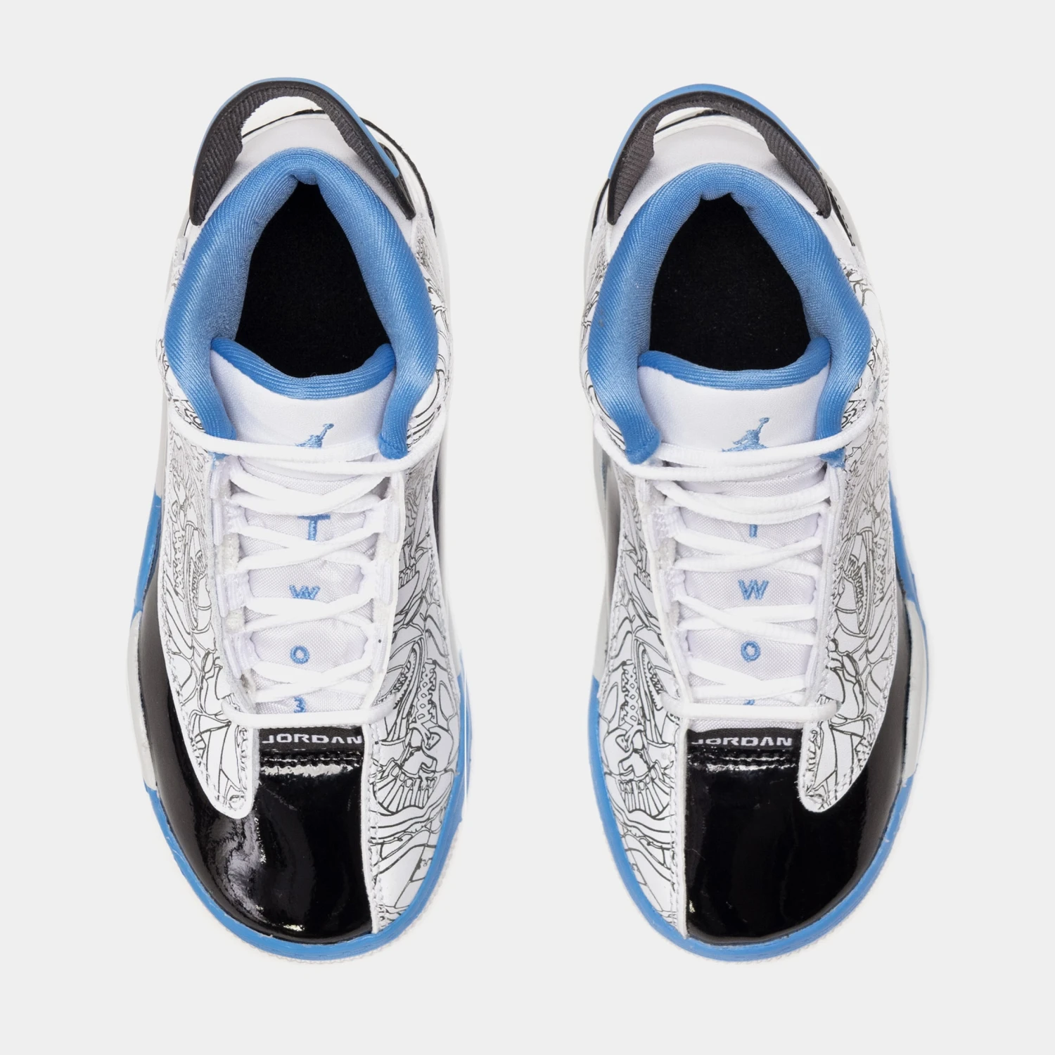 Air Jordan Dub Zero Preschool Lifestyle Shoes (White/Blue) - Image 5