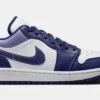 Air Jordan 1 Low Grade School Lifestyle Shoes (Purple/White)