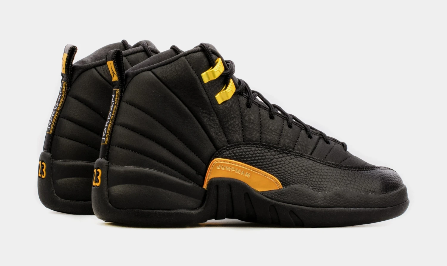 Air Jordan 12 Retro Black Taxi Grade School Lifestyle Shoes (Black) Free Shipping - Image 6