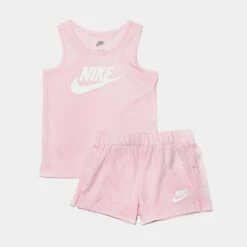 Nike Jersey Tank And Short Set Preschool Set (Pink)