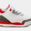 Air Jordan 3 Retro OG Fire Red Infant Toddler Shoes (White/Red) Free Shipping