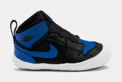 Air Jordan 1 Bootie Infant Crib Lifestyle Shoes (Black/Blue)