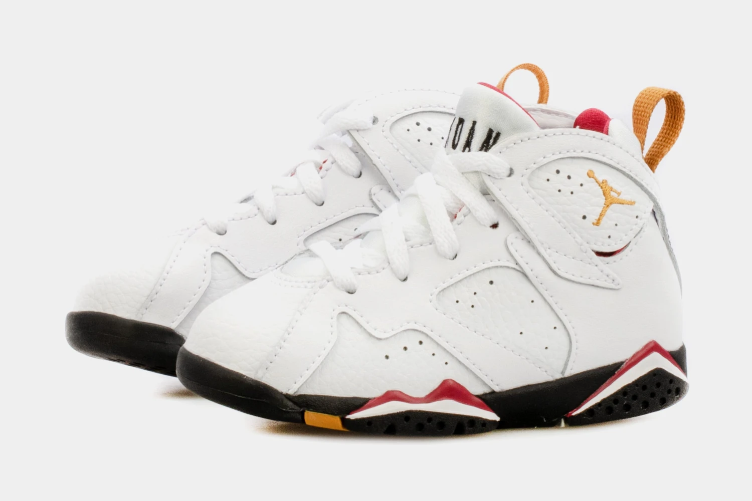 Air Jordan 7 Retro Cardinal Infant Toddler Lifestyle Shoes (White/Red) Free Shipping - Image 4