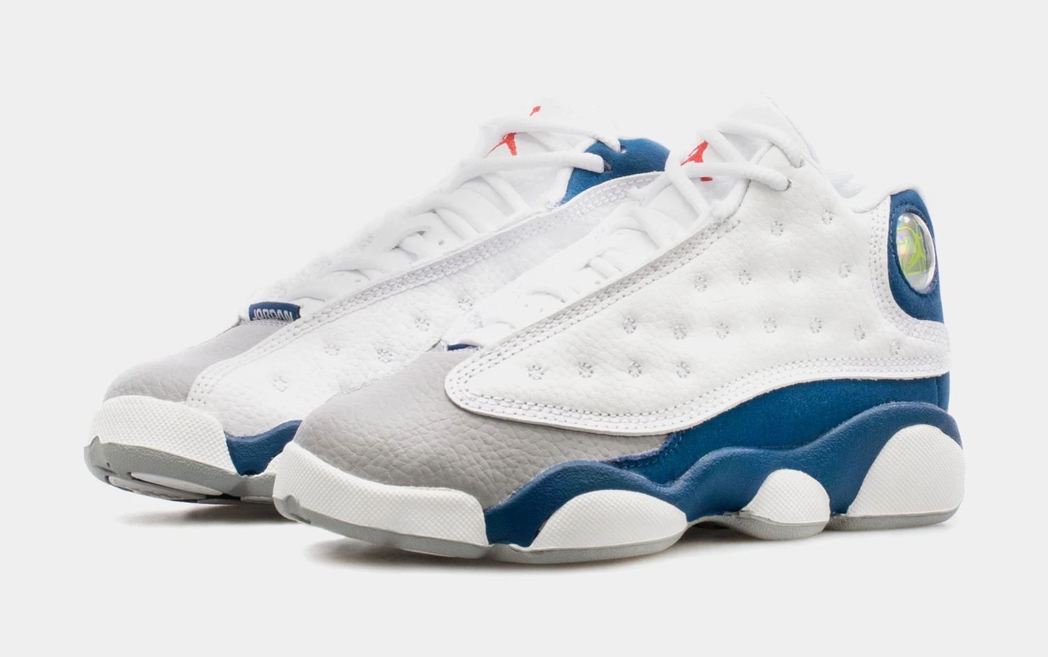 Air Jordan 13 Retro French Blue Preschool Lifestyle Shoes (White/Blue) Free Shipping - Image 4