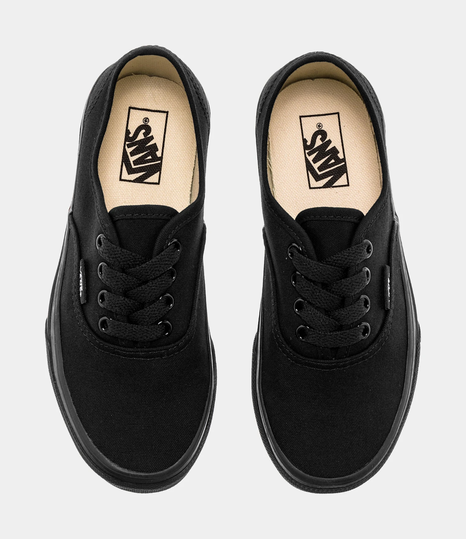 Vans Authentic Low Preschool Skate Shoes (Black) - Image 5