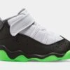 Air Jordan 6 Rings Infant Toddler Basketball Shoes (White/Green)