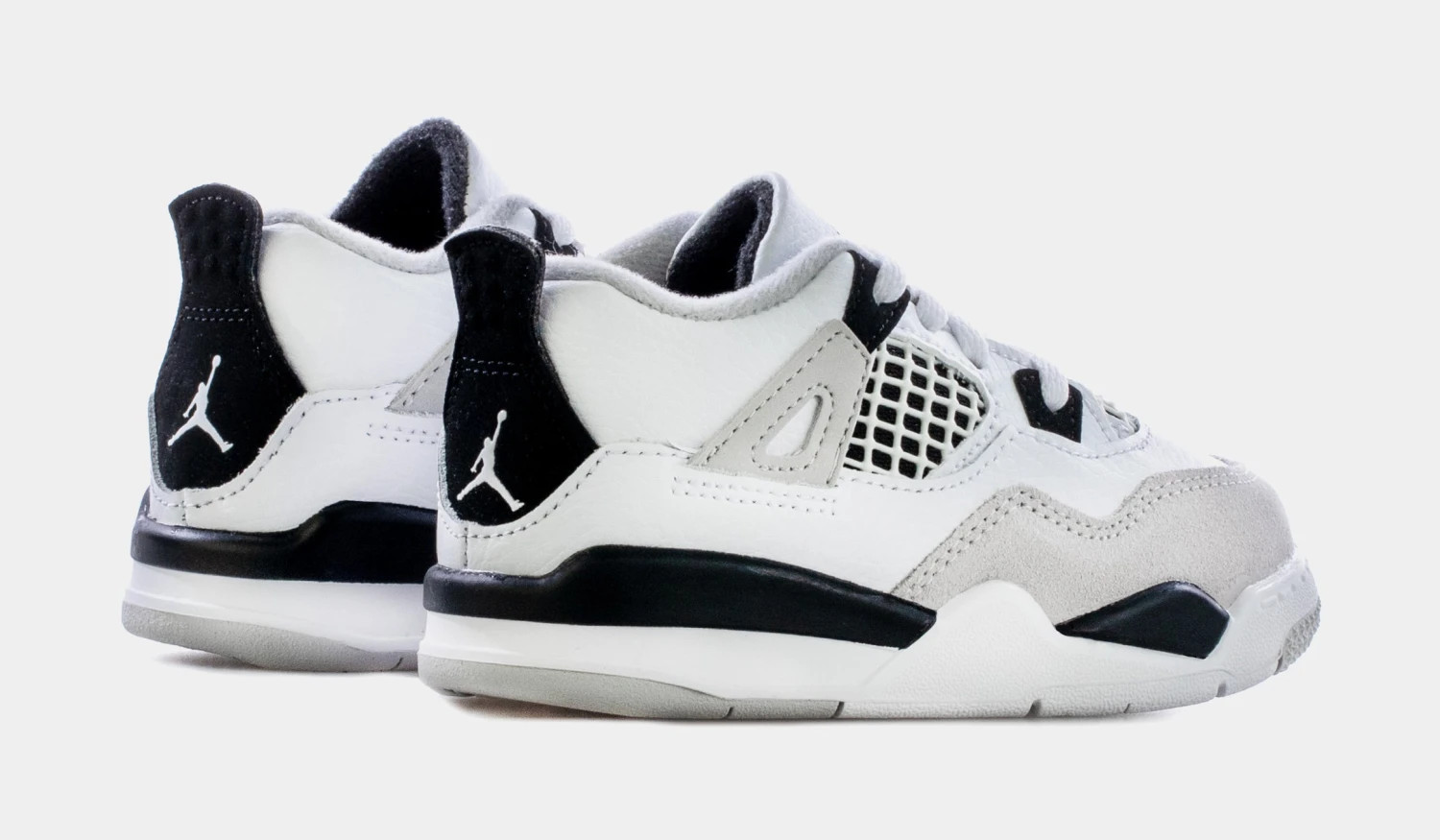 Air Jordan 4 Military Black Infant Toddler Lifestyle Shoes (Black/White) - Image 6
